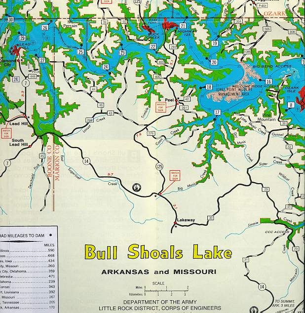 Map Of Bull Shoals Lake Arkansas